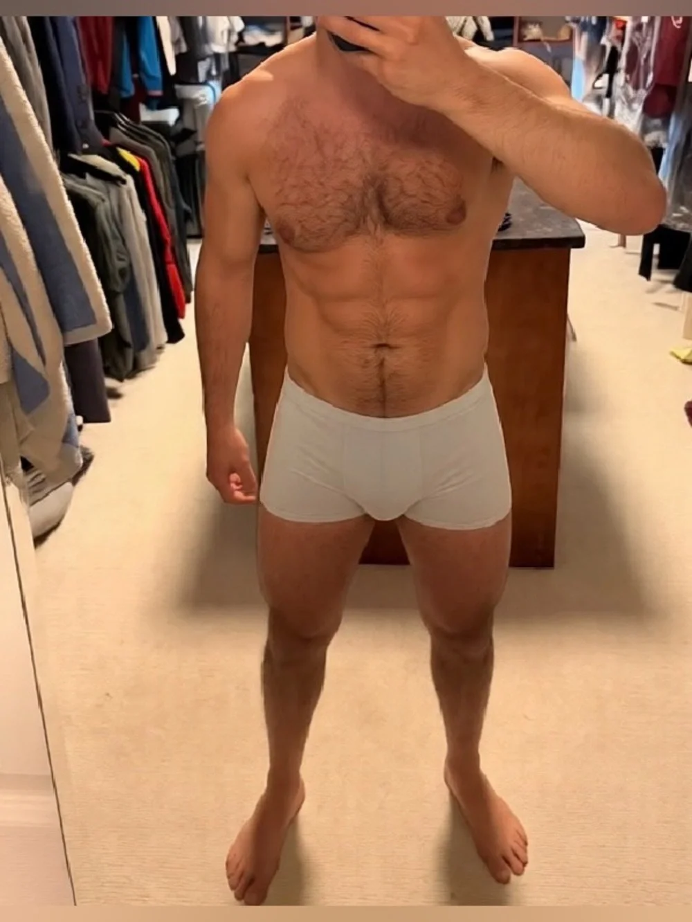 Men's Lightweight Blueish White Boxer Briefs - Ron Dorff M - Picture 3 of 4